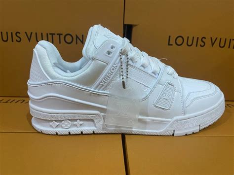 louis vuitton trainer sneaker white iridescent|Louis Vuitton trainer sneaker boot.